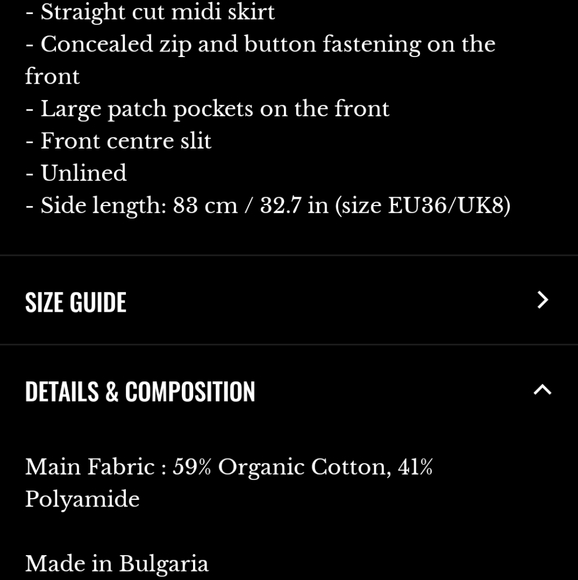 Sezane Nolane Khaki Midi Skirt - Picture 2 of 2